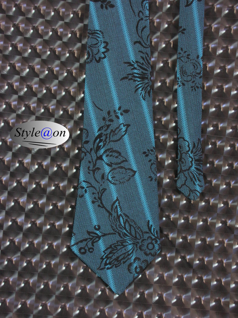Krawatte breit Petrol/Muster